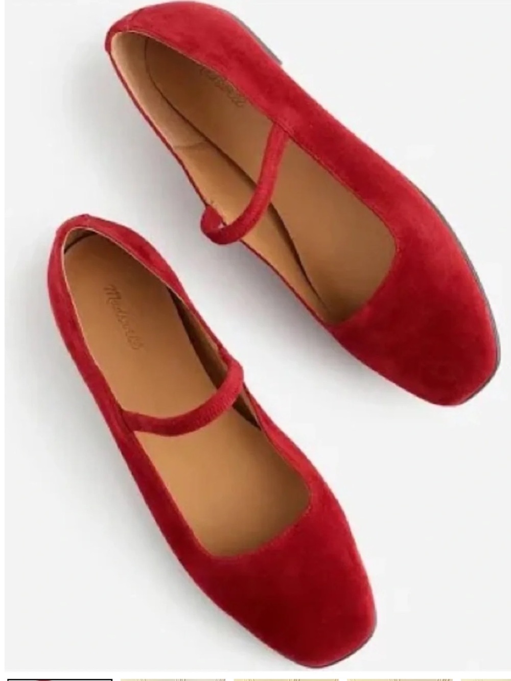 Madewell The Greta Ballet Flats-Ruby Suede (size 8)